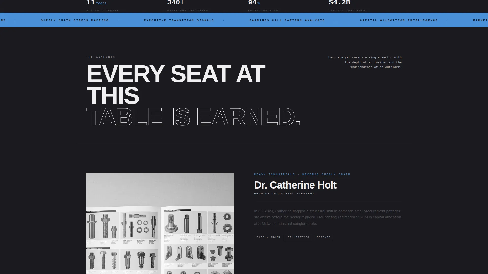 Precision Intelligence Landing Page Template