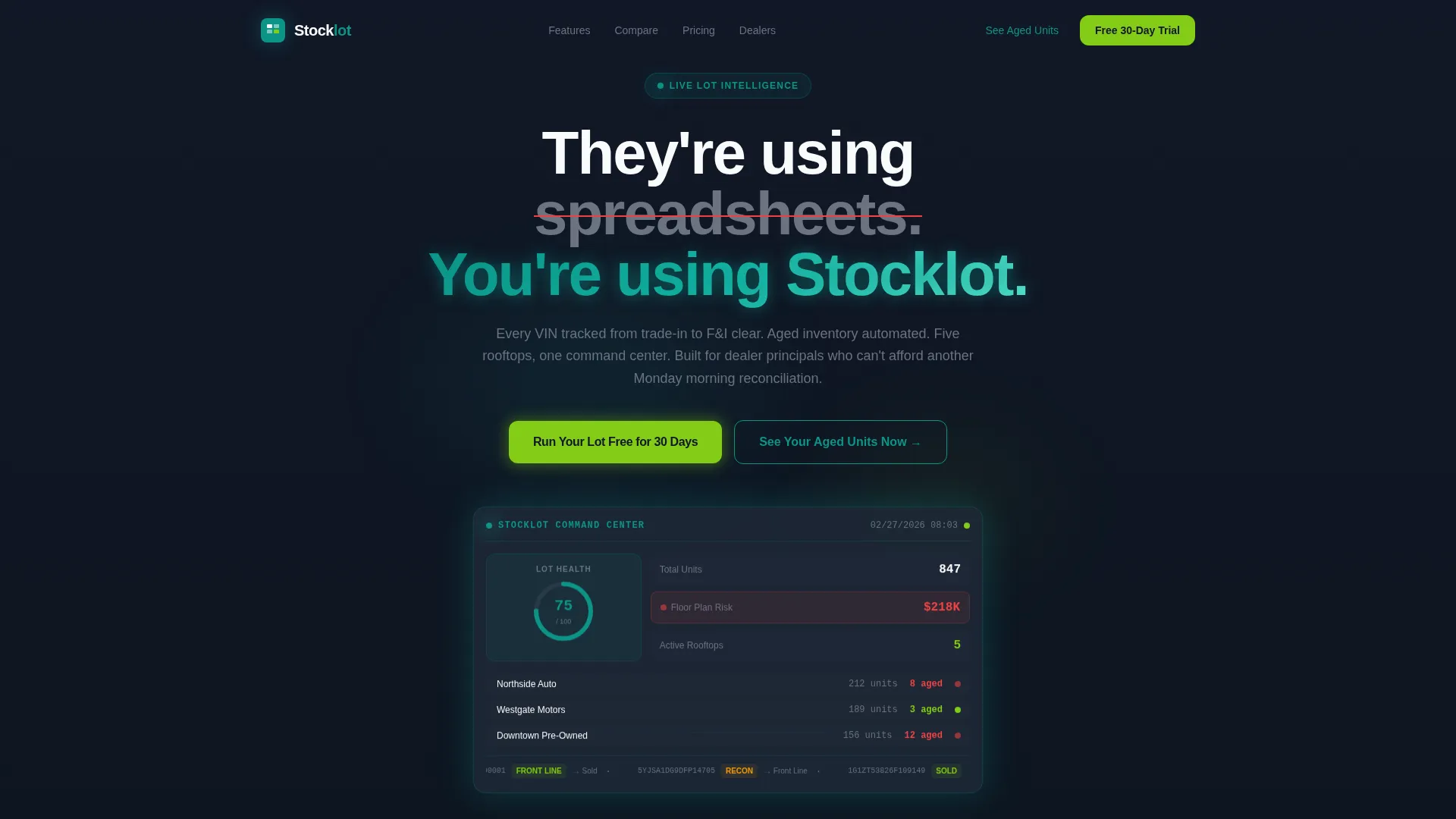 Automotive Inventory Management Landing Page Template