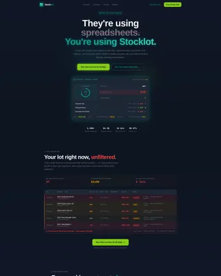 Automotive Inventory Management Landing Page Template