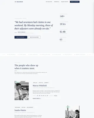 Insurance Adjuster Booking Landing Page Template
