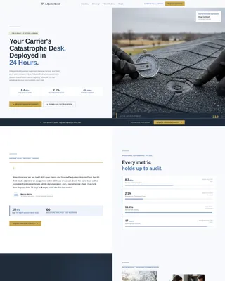Landing Page Template for Insurance Adjusting Firms