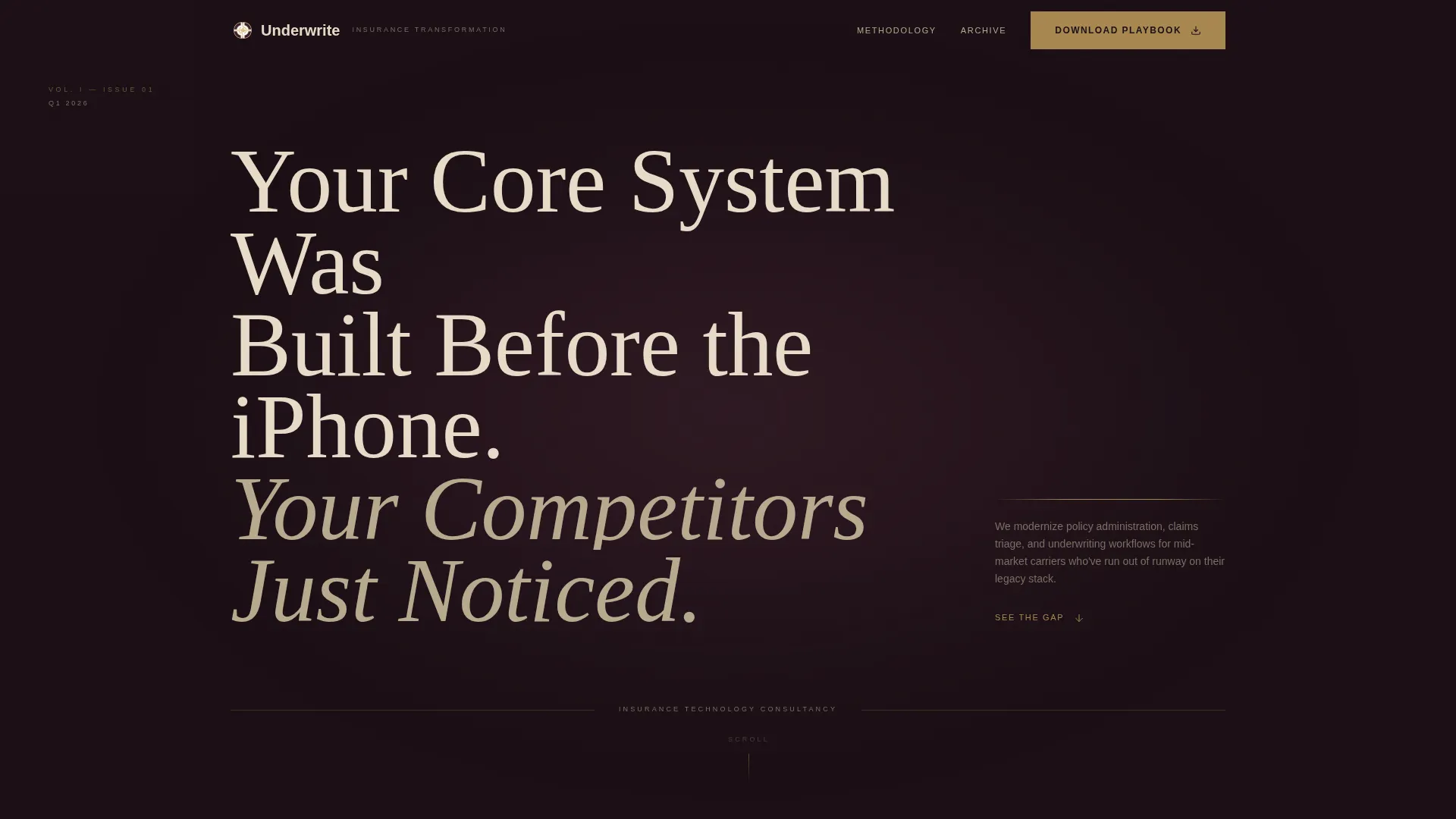 Insurance Digital Transformation Landing Page Template