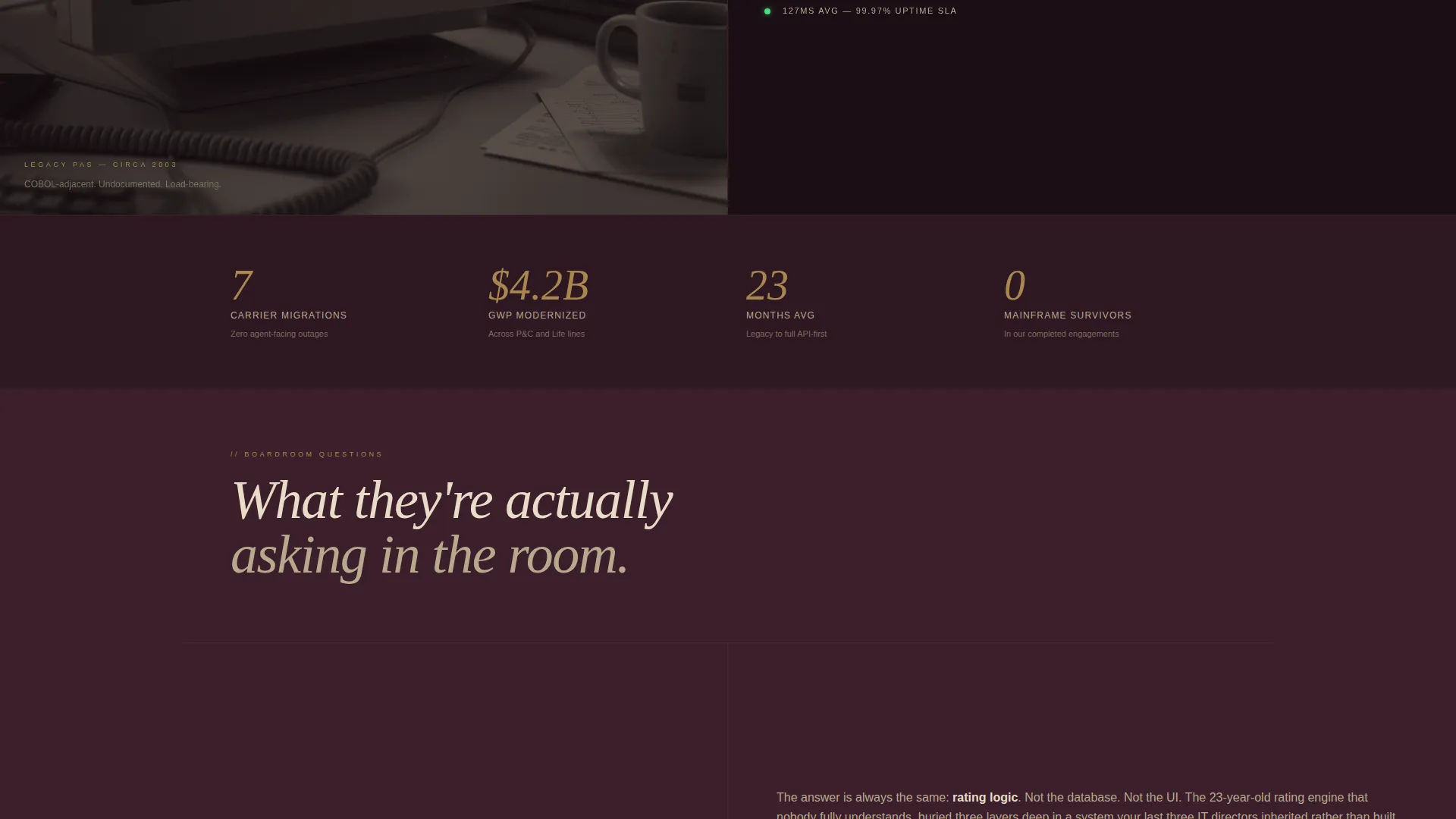 Insurance Digital Transformation Landing Page Template