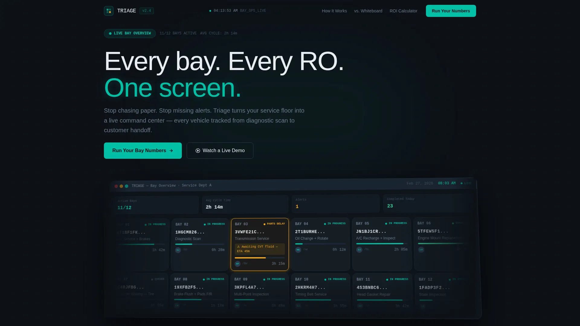 Automotive Service Management Landing Page Template