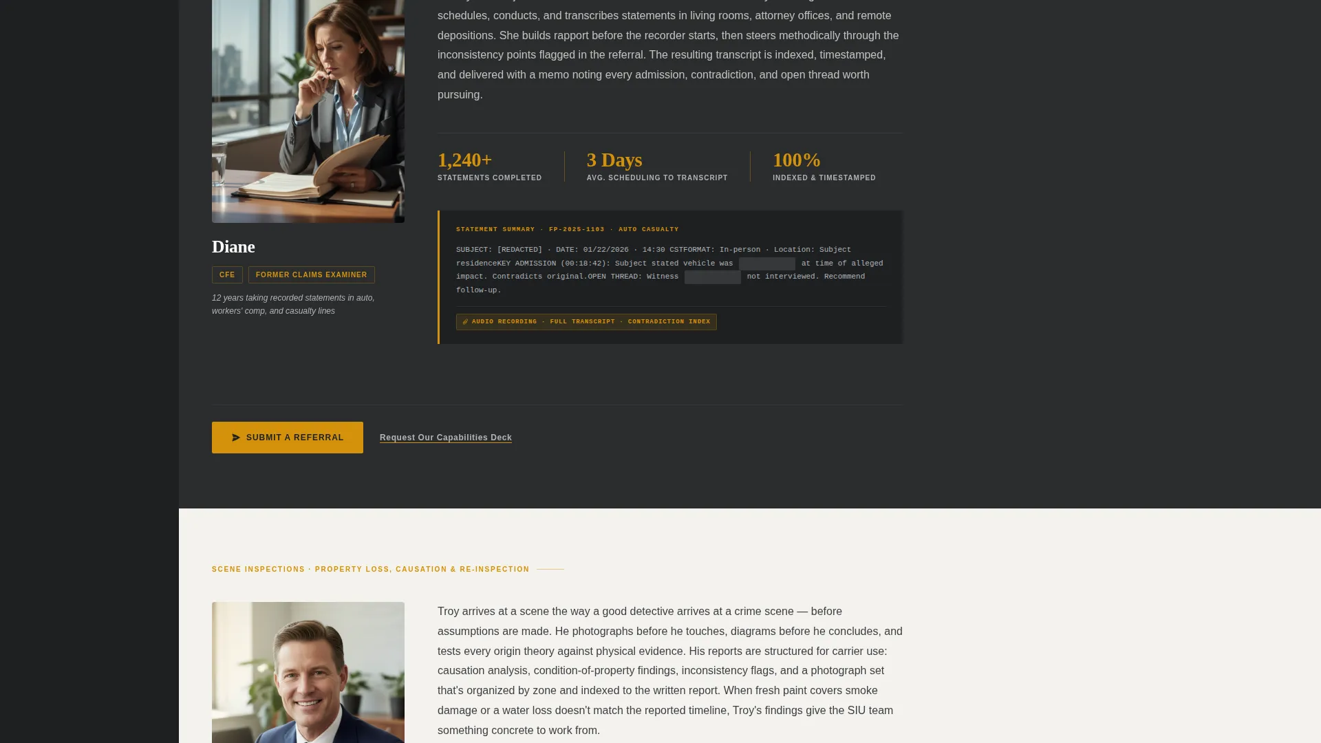 Insurance Investigation Landing Page Template