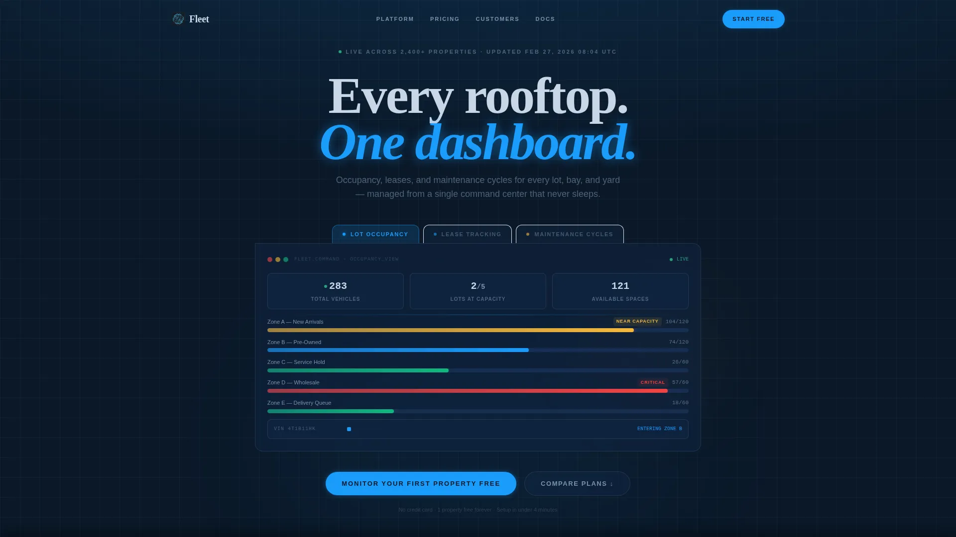 Automotive Property Management Landing Page Template