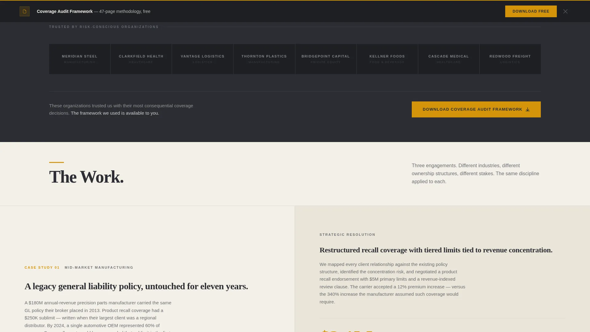 Insurance Consulting Landing Page Template