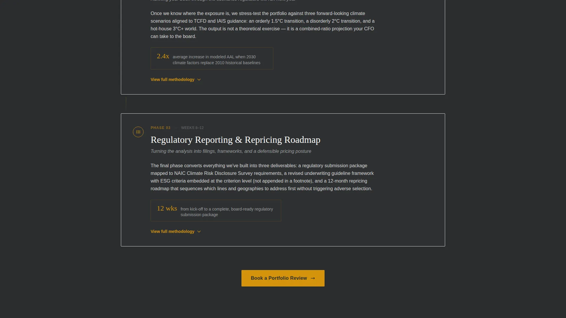 Insurance Sustainability Consultant Landing Page