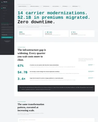 Insurance Technology Consultant Landing Page Template