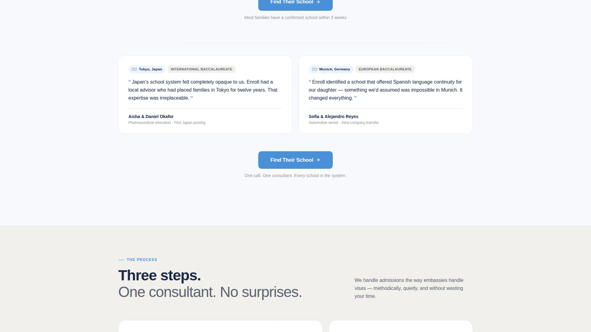 International School Placement Landing Page Template