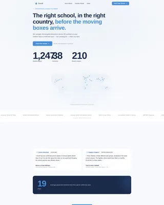 International School Placement Landing Page Template
