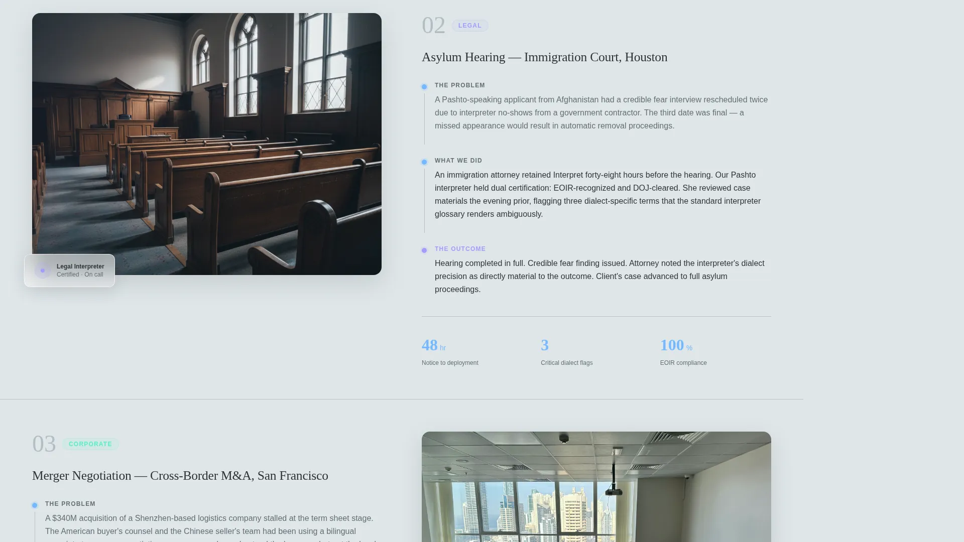 Certified Interpretation Service Landing Page Template