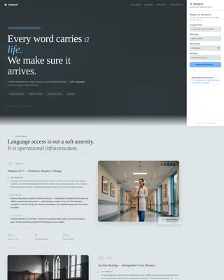Certified Interpretation Service Landing Page Template