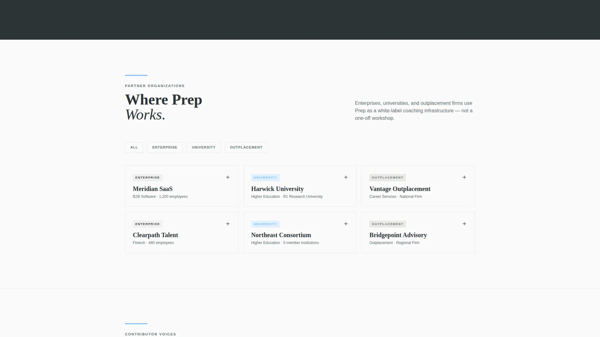Interview Coaching Landing Page Template for B2B Partnerships