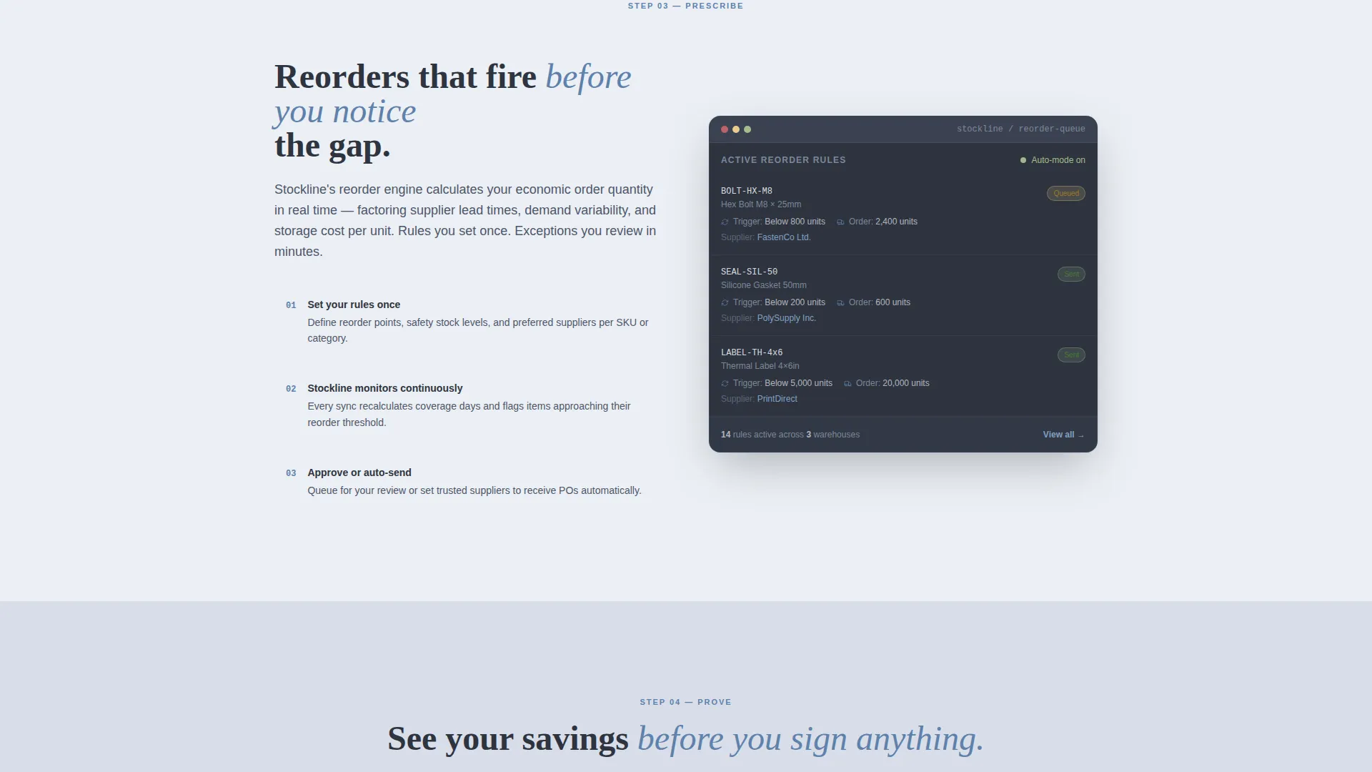 Inventory Optimization Landing Page Template