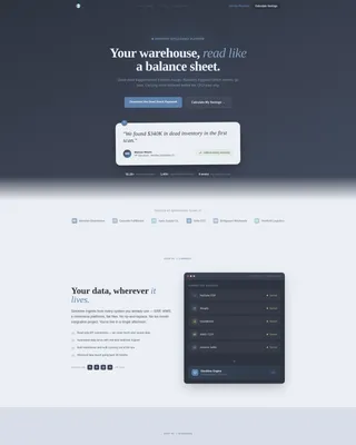 Inventory Optimization Landing Page Template