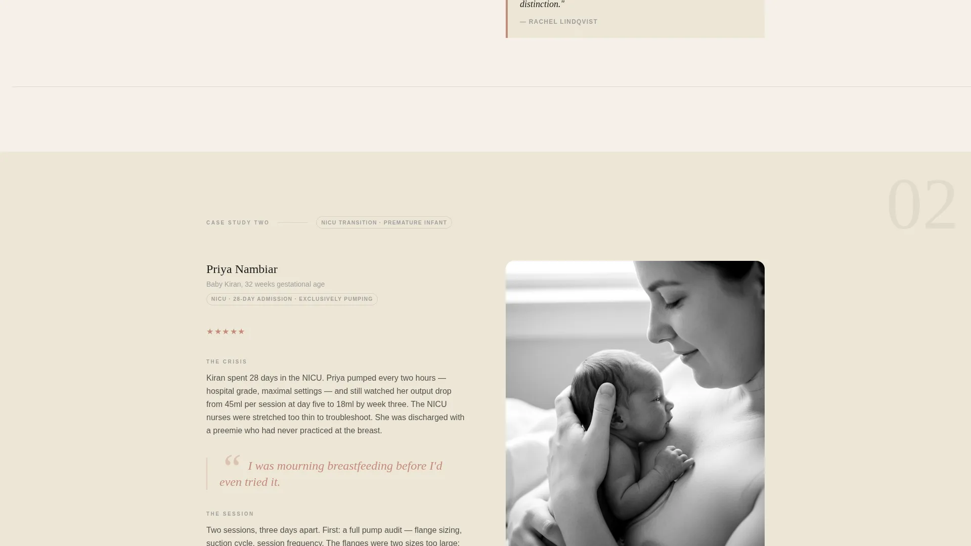 Lactation Consultant Booking Website Template