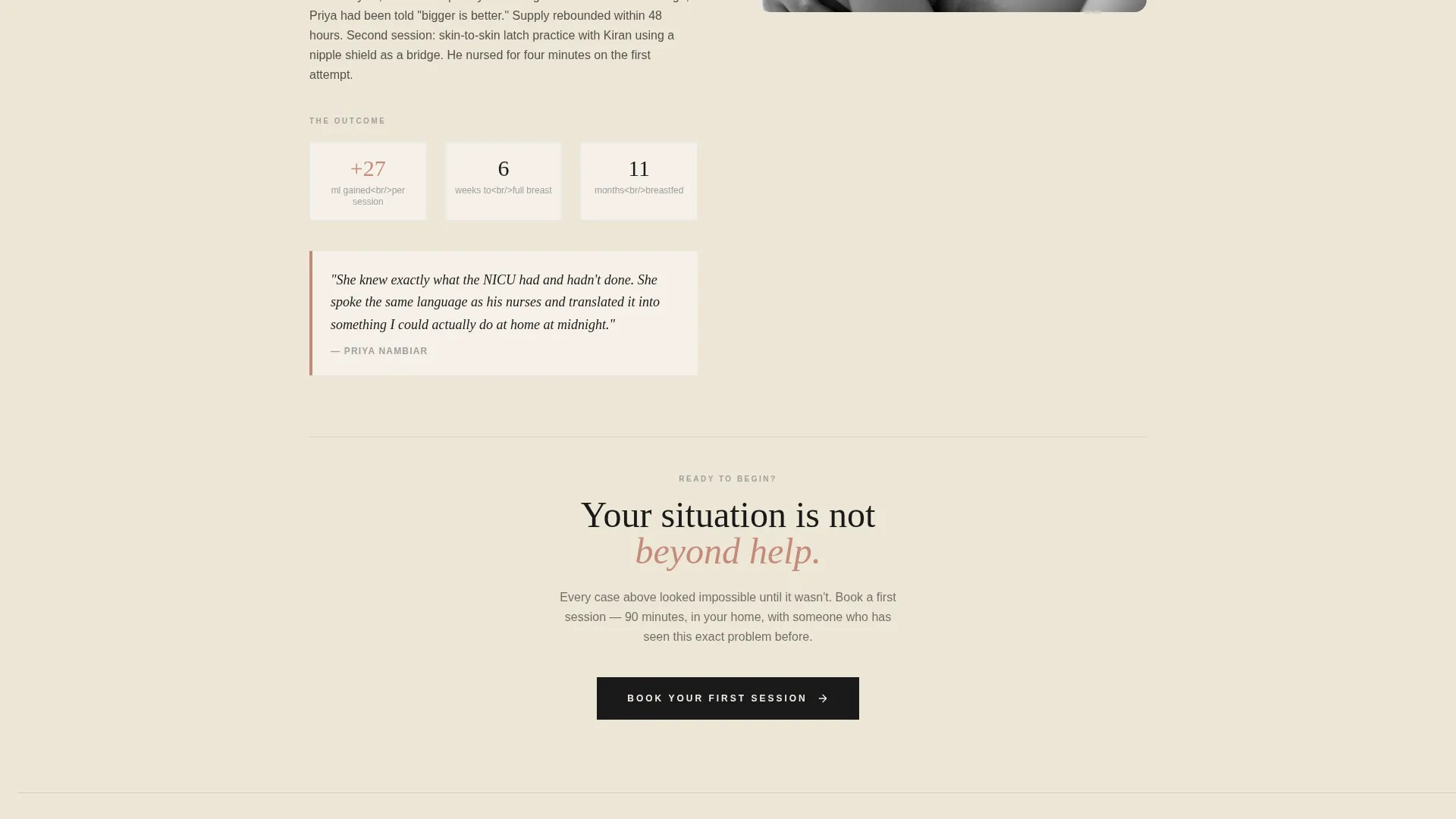 Lactation Consultant Booking Website Template