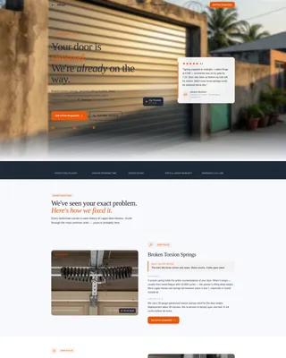 Reliable Garagedoor | Free Website Template | Rocket