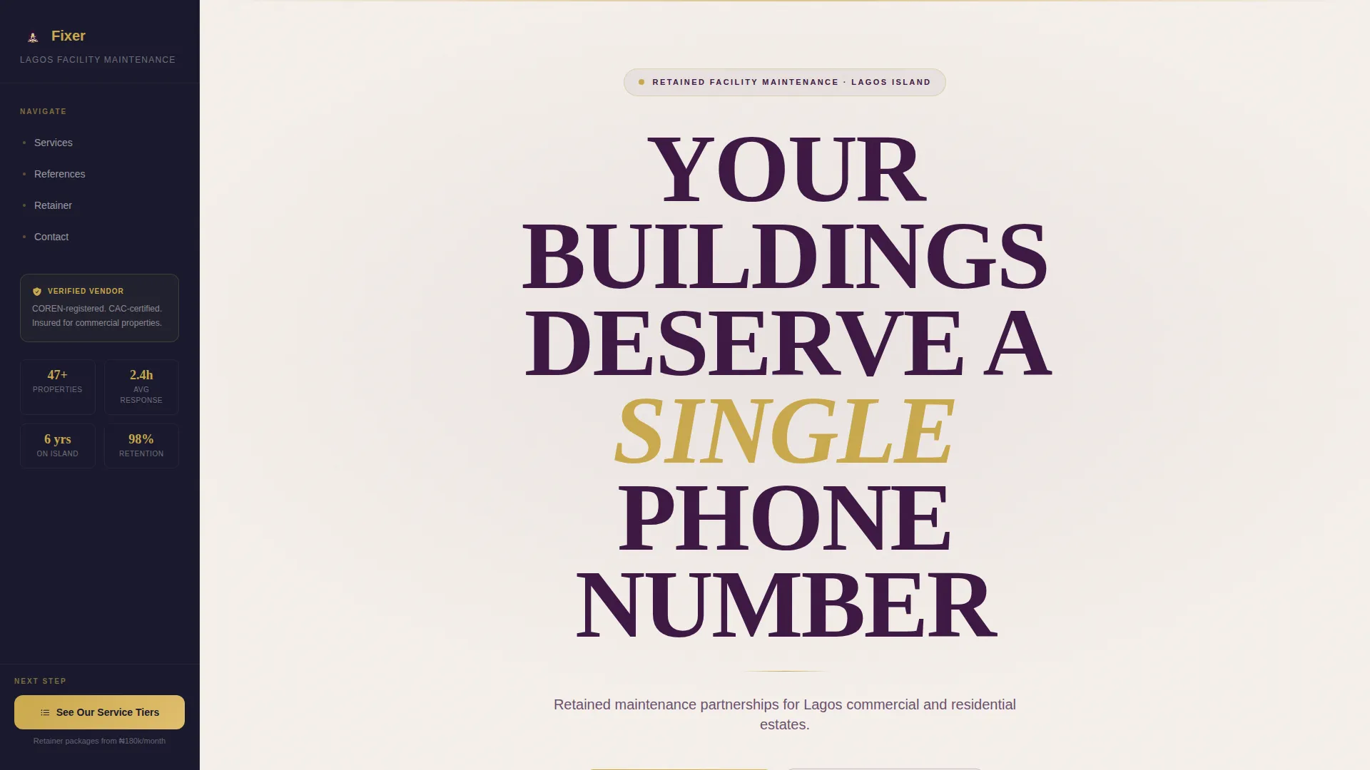Elite Handyman | Free Website Template | Rocket