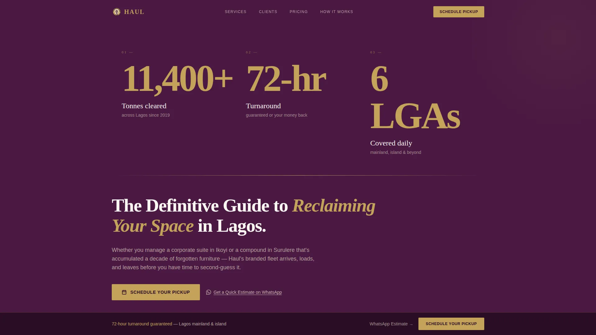 Efficient Debris Removal | Free Website Template | Rocket