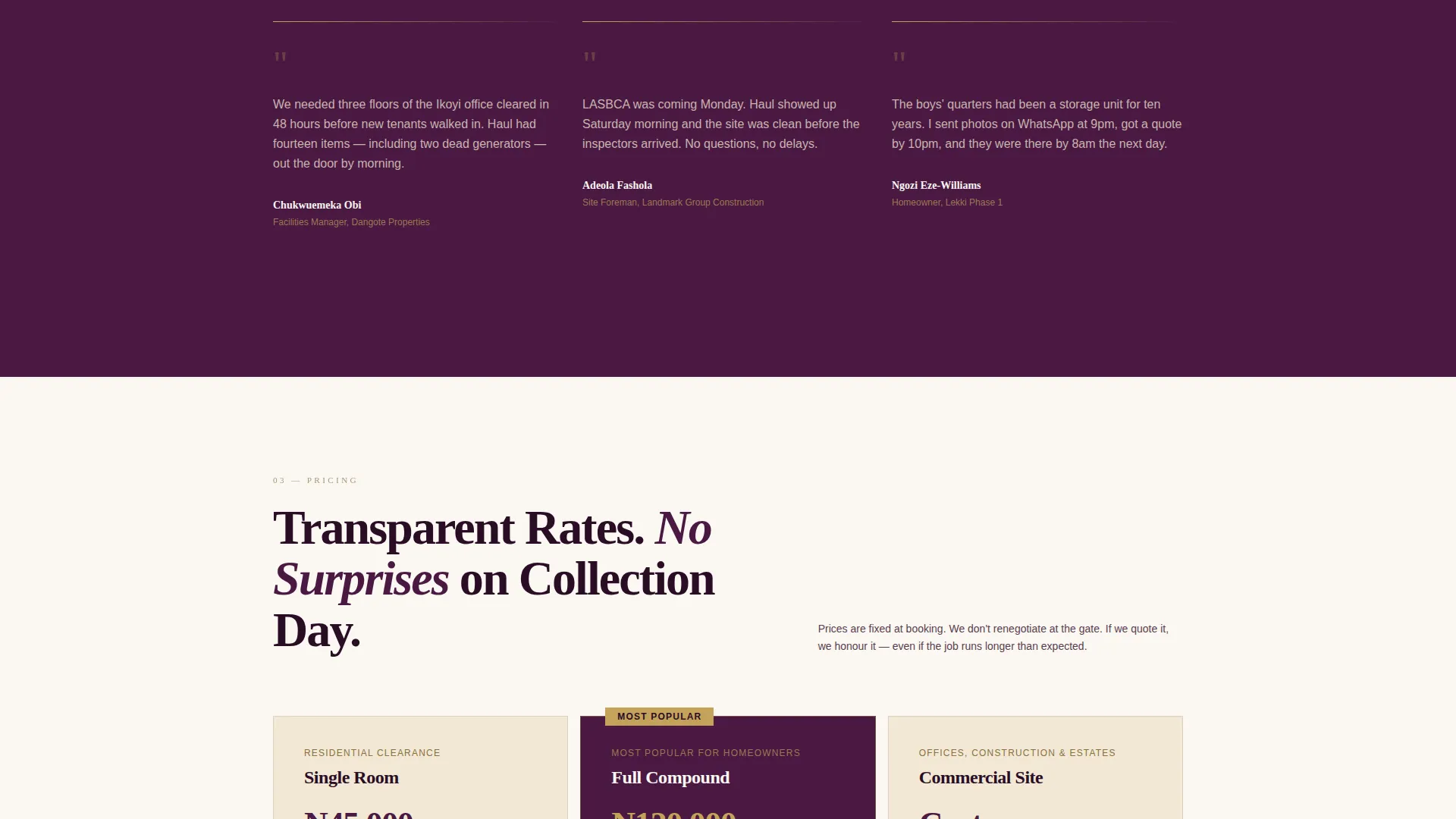 Efficient Debris Removal | Free Website Template | Rocket