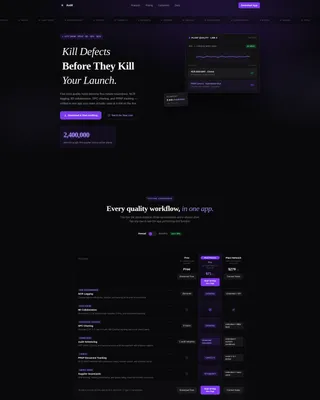 Automotive Quality Management App Landing Page Template