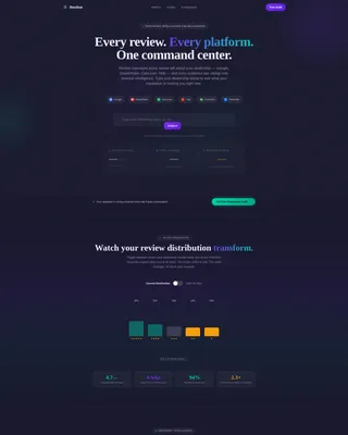 Automotive Review Management Landing Page Template