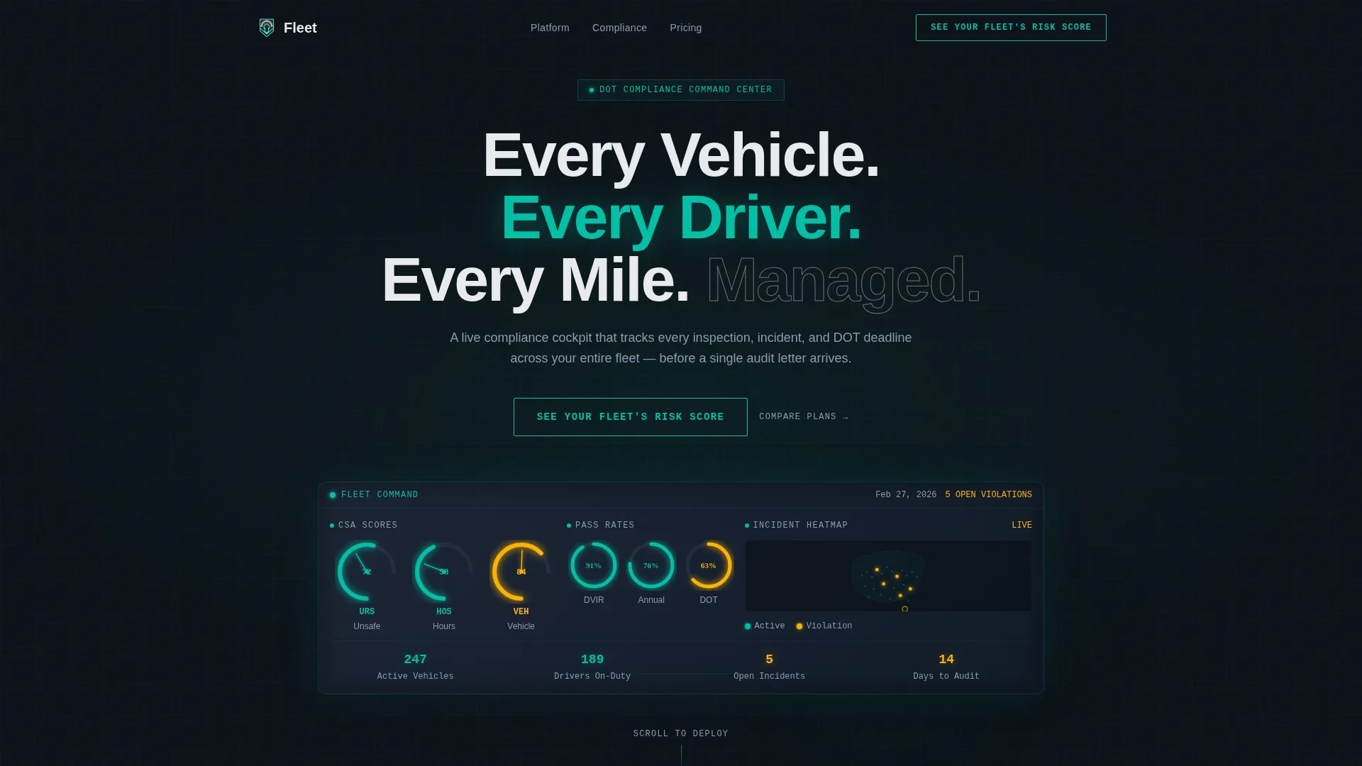Safety Management Landing Page Template | Dashboard Pro