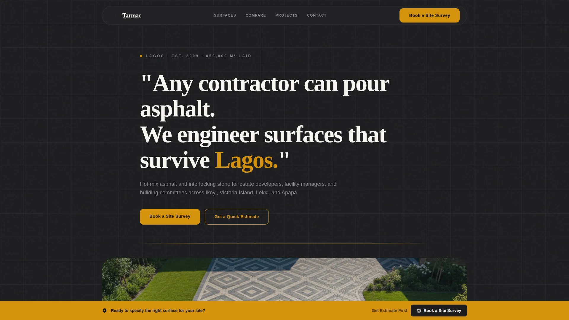 Premium Paving | Free Website Template | Rocket