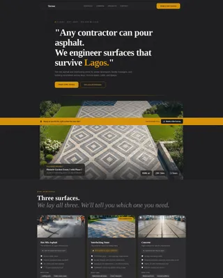 Premium Paving | Free Website Template | Rocket