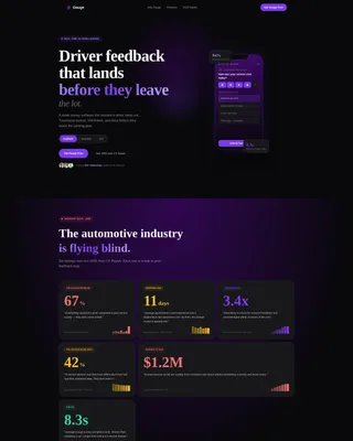 Survey Landing Page Template | Gauge
