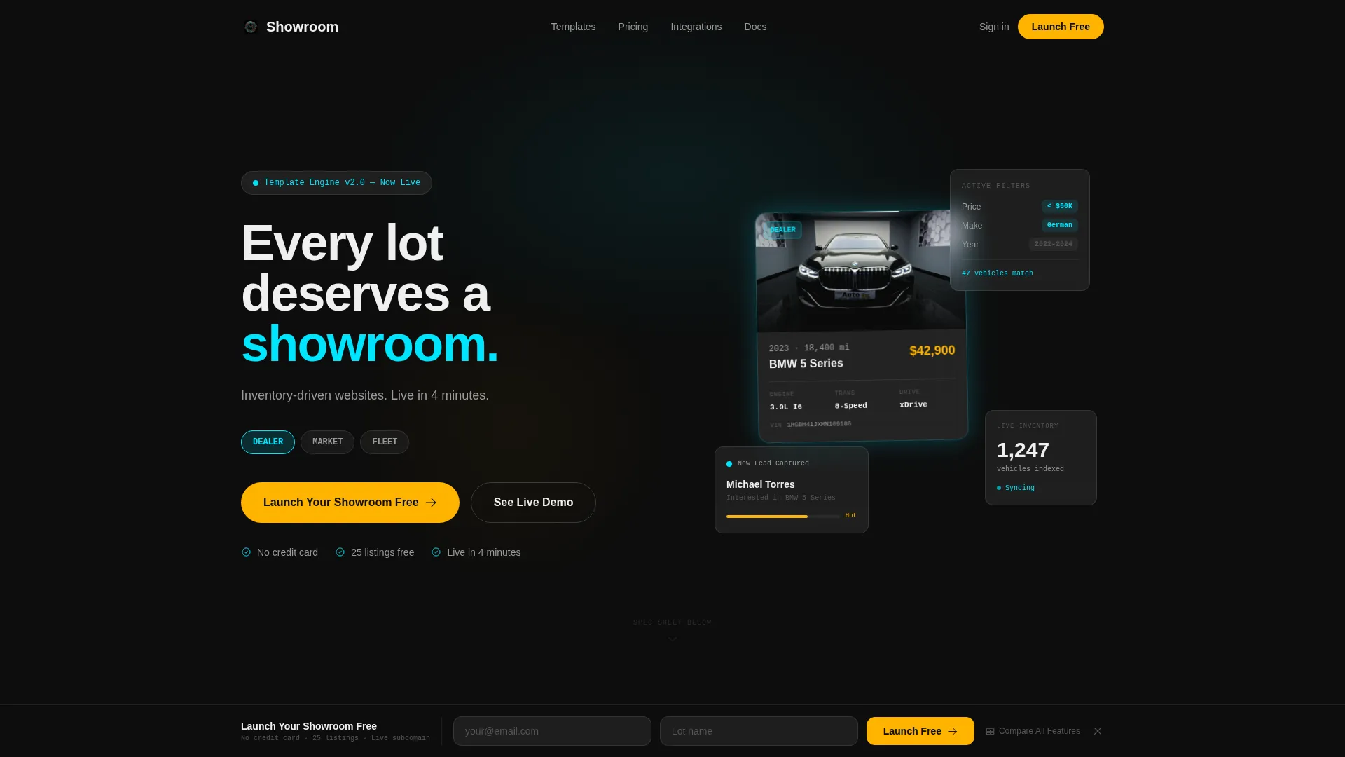Premium Automotive Landing Page Template