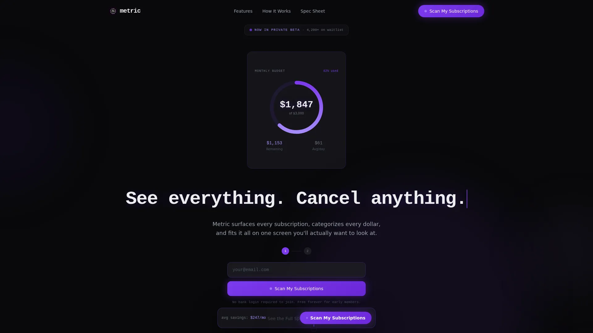 Fintech Startup Landing Page Template