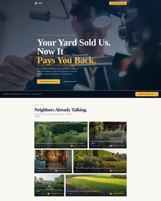 Specialist Landscaper Marketing Appointment Booking Website Template