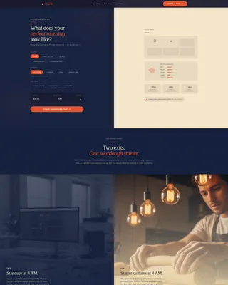 Artisan Bakery Landing Page Template | Split Screen