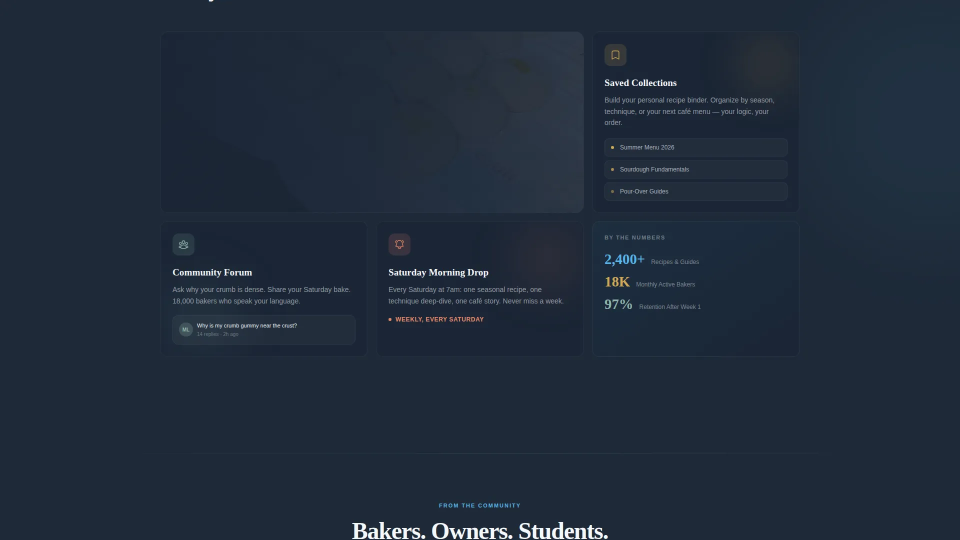 Modular Bakery & Café App Landing Page Template