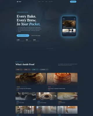 Modular Bakery & Café App Landing Page Template