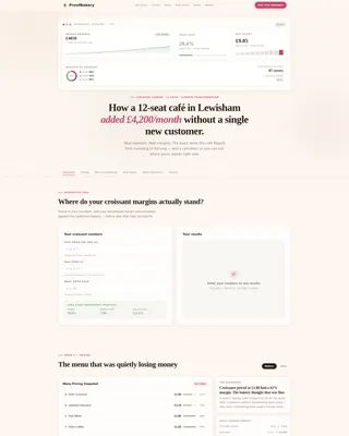 Bakery Case Study Landing Page Template
