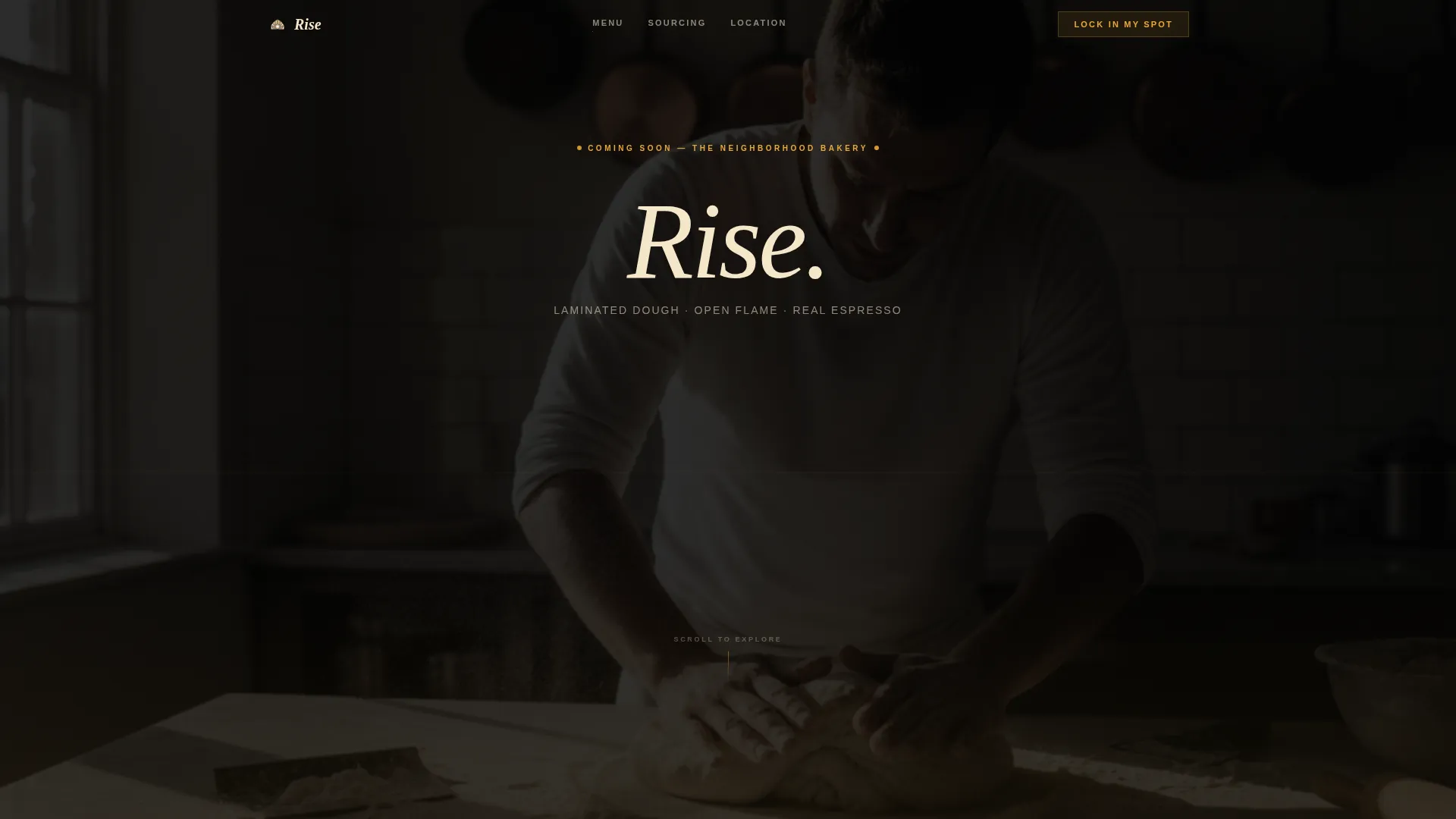 Bakery & Café Coming Soon Landing Page Template