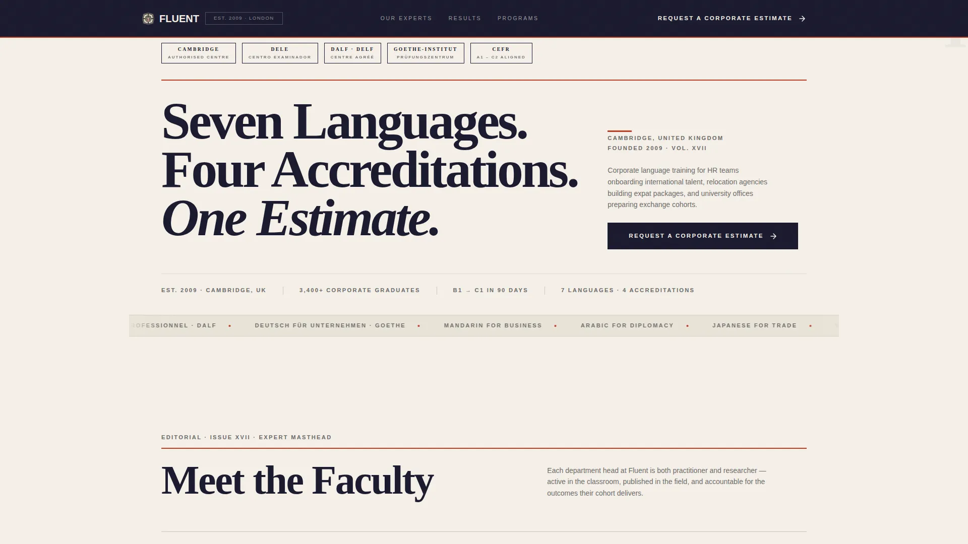 Language School Marketing Directory Website Template