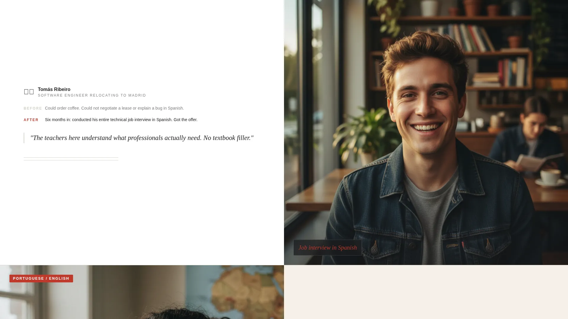 Language School Marketing Booking Website Template