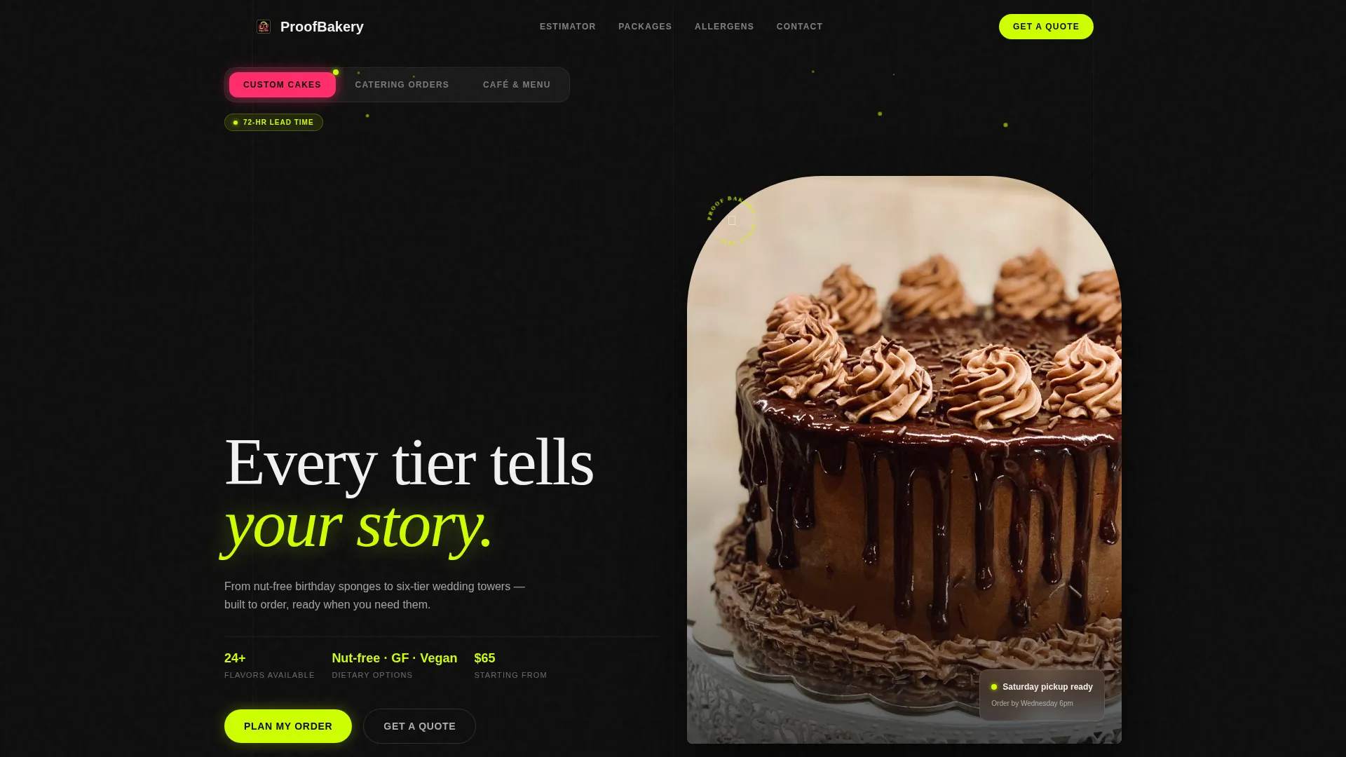 Interactive Bakery FAQ Landing Page Template