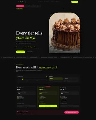 Interactive Bakery FAQ Landing Page Template