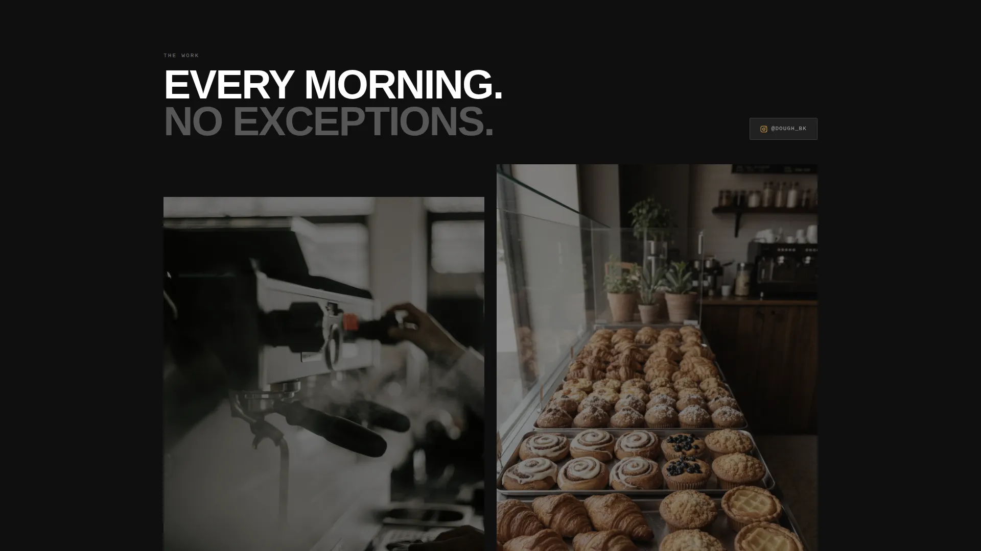 Bold Brutalist Bakery Landing Page Template