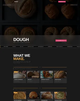Bold Brutalist Bakery Landing Page Template