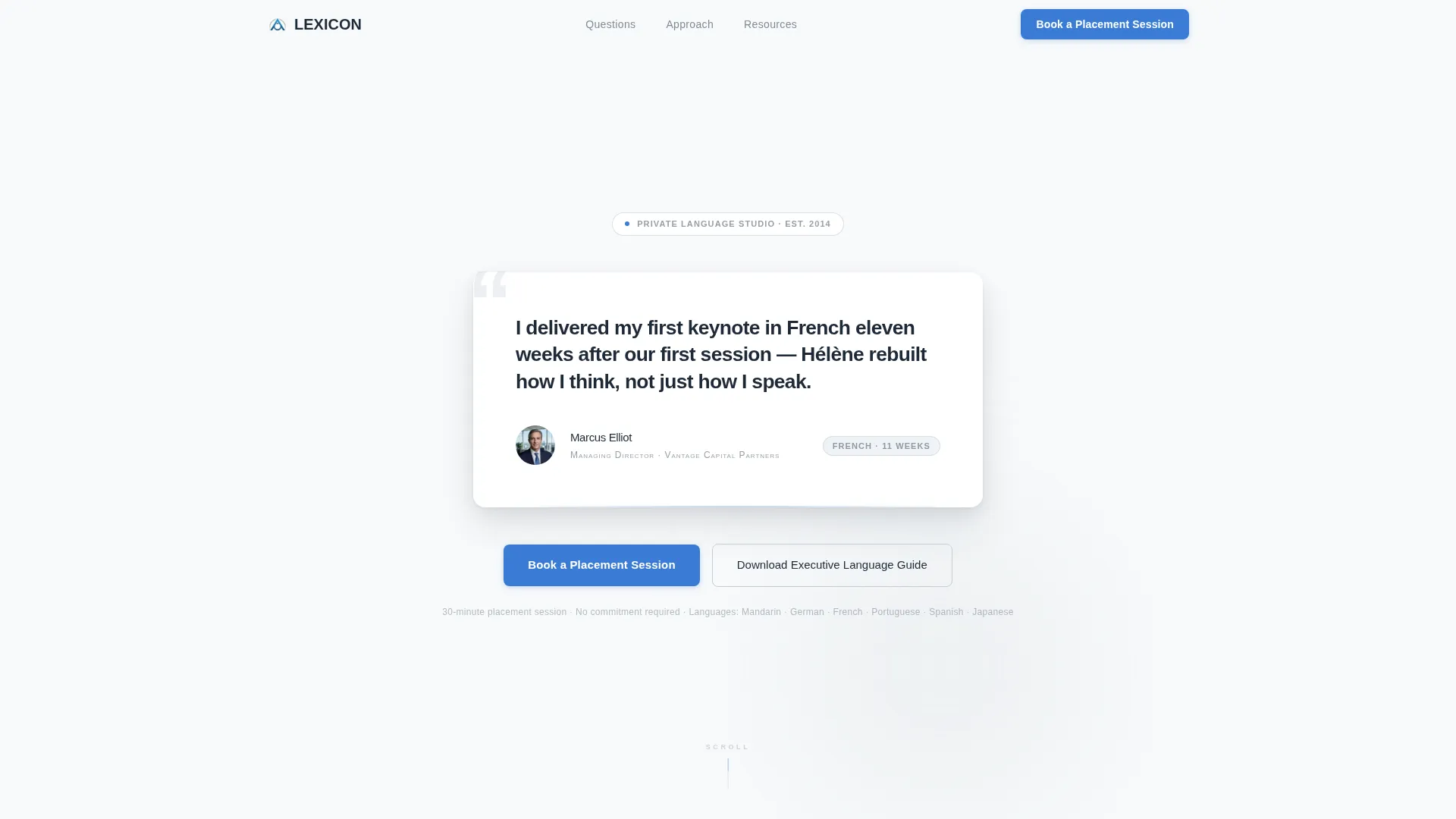 Language Teacher Booking Website Template