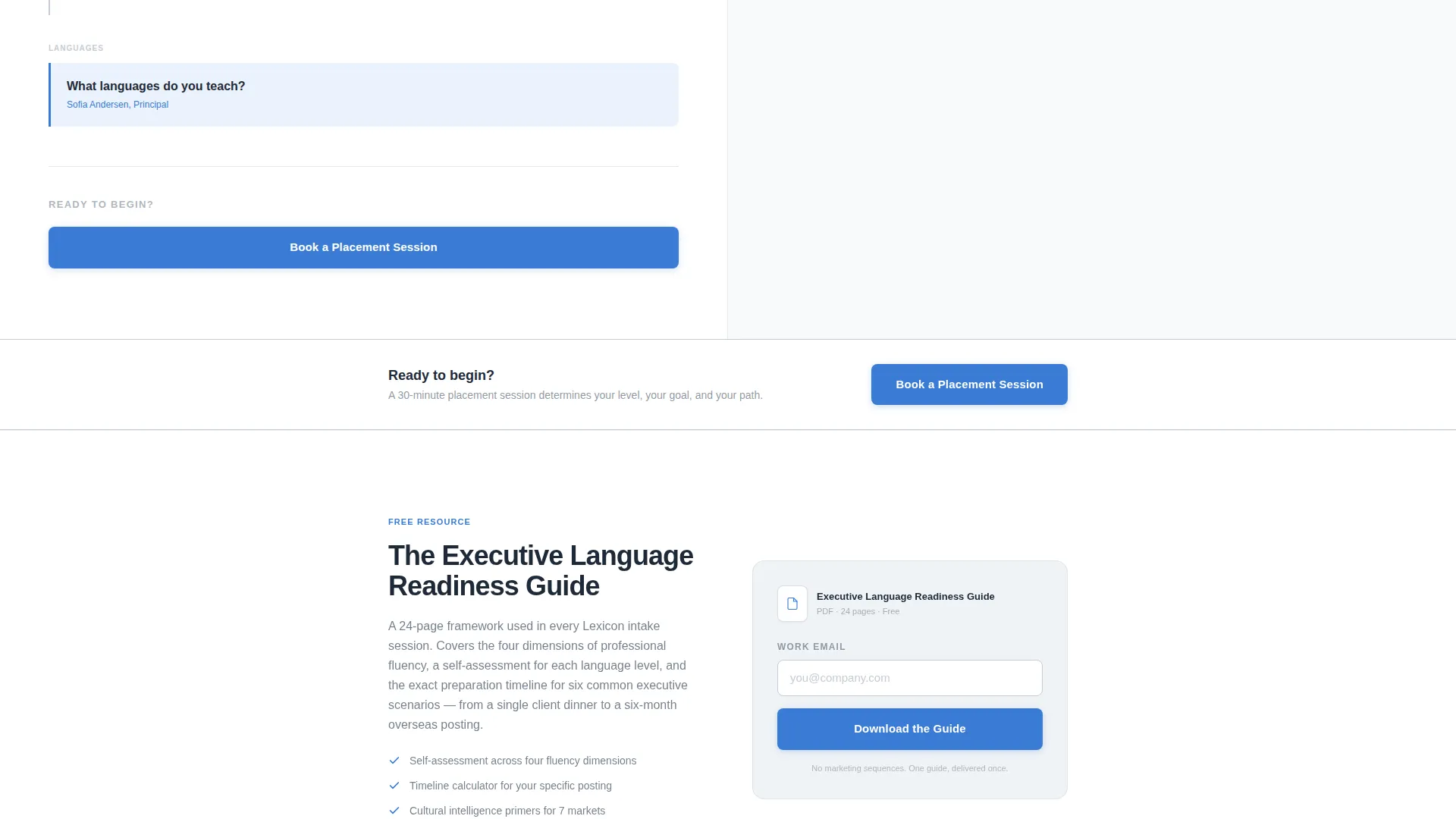 Language Teacher Booking Website Template