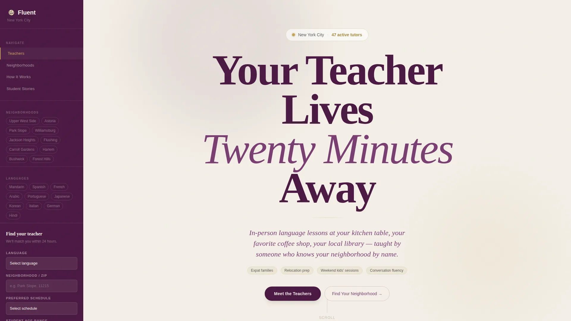 Language Teacher Professional Website Template