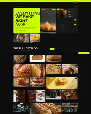 Bold Bento Grid Bakery Landing Page Template